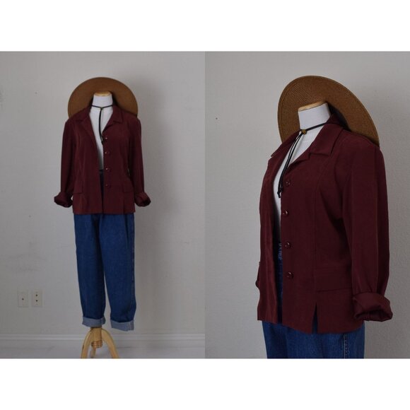 Vintage 90s Auburn Polyester/Spandex Jacket size‎ 12 - Picture 1 of 10